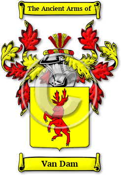 Van Dam Family Crest Download (jpg) Legacy Series - 150 DPI